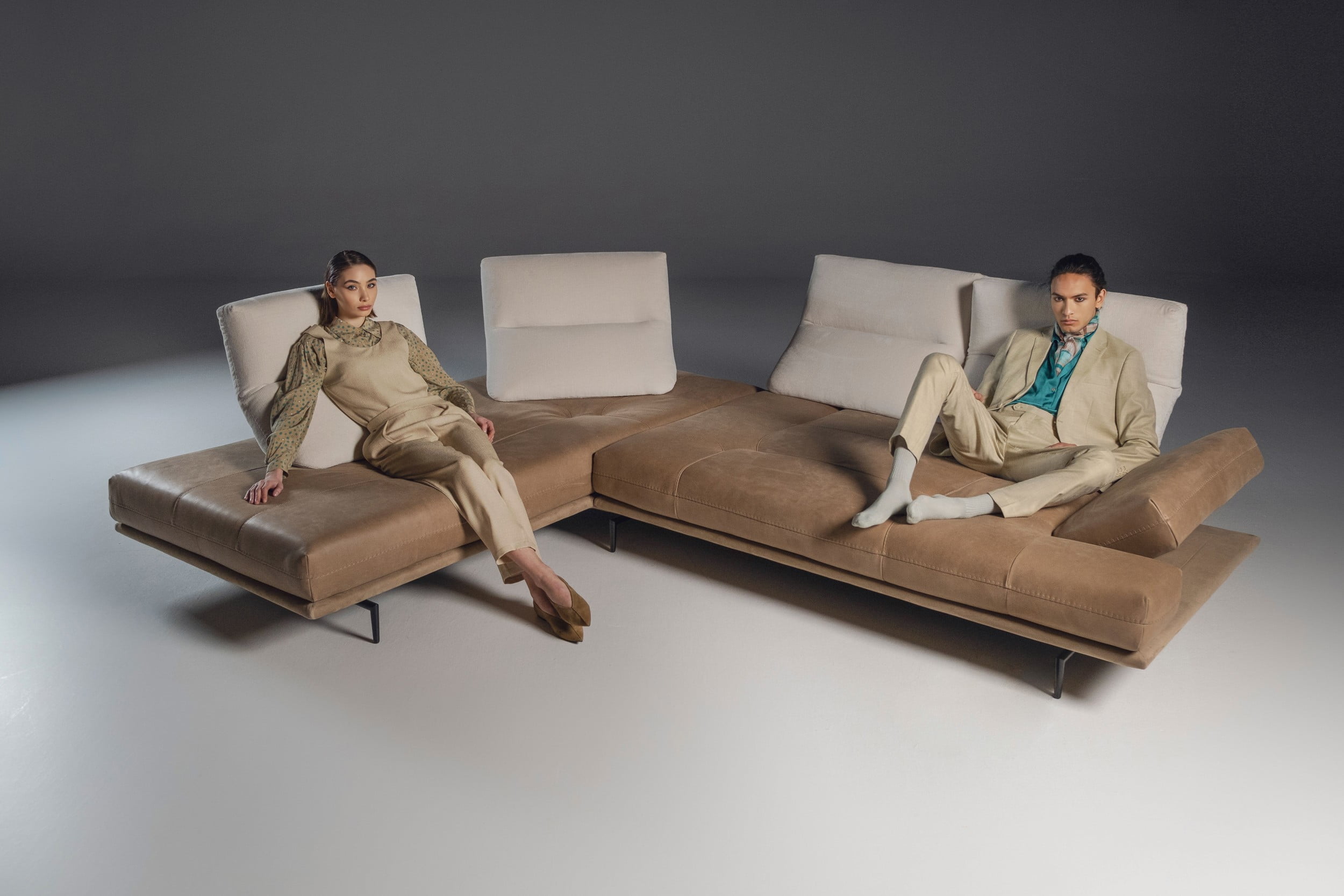 Sectional leather sofa | Boero by Calia Italia