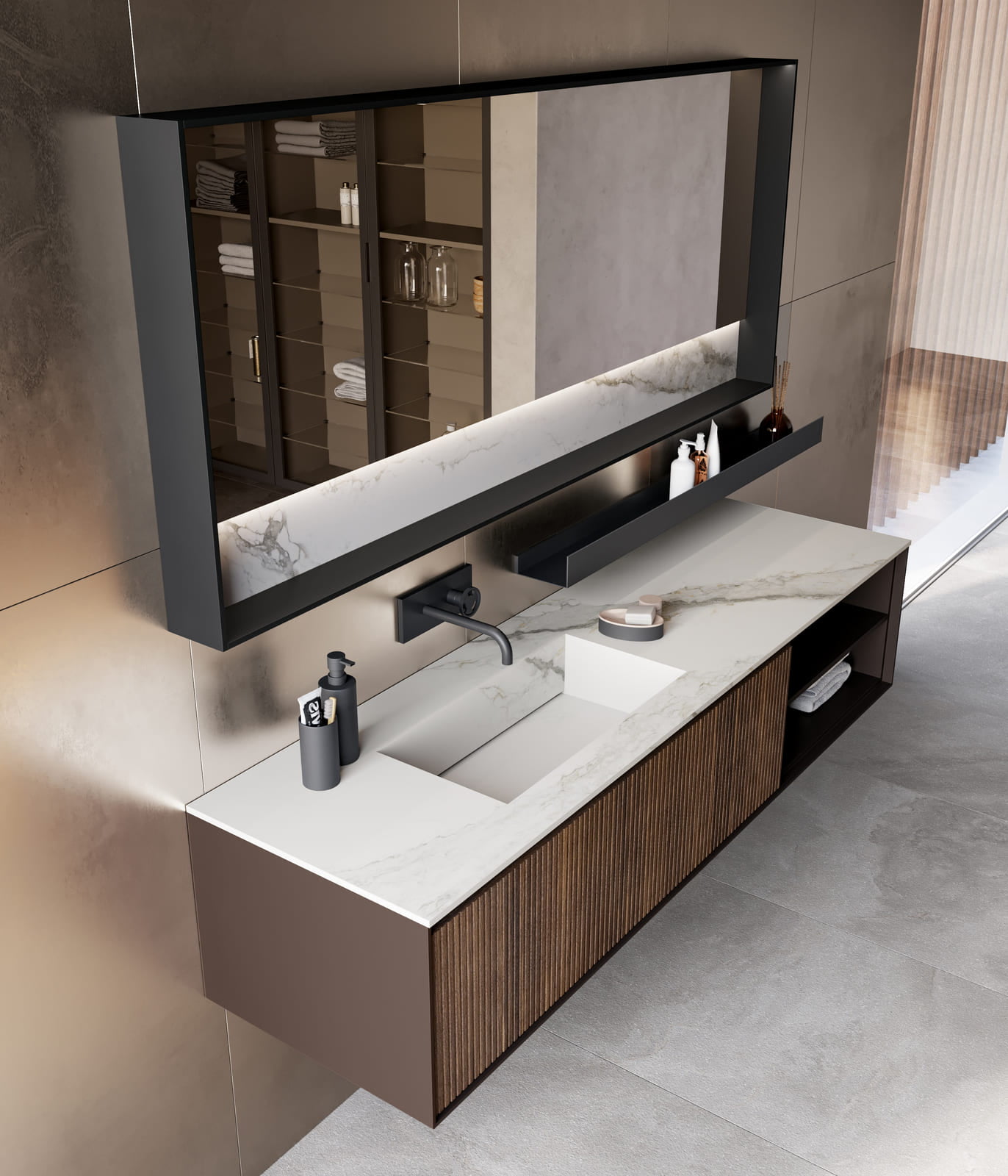 Glass bathroom | Traccia by Birex