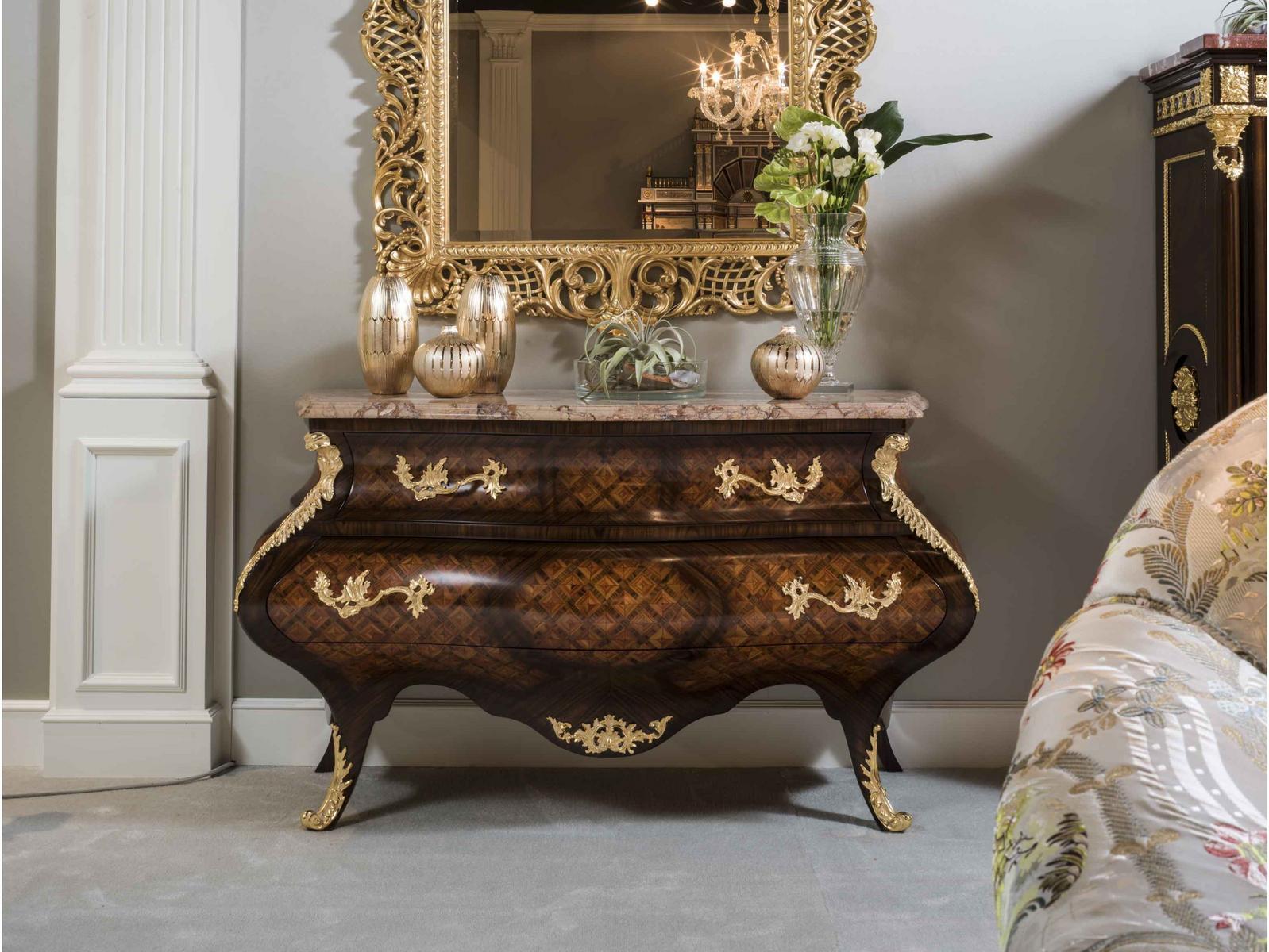 5836 Rectangular wooden console table with drawers