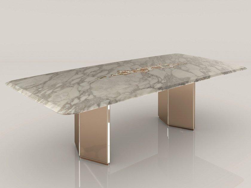 Rectangular marble dining table | Galitsin by Visionnair