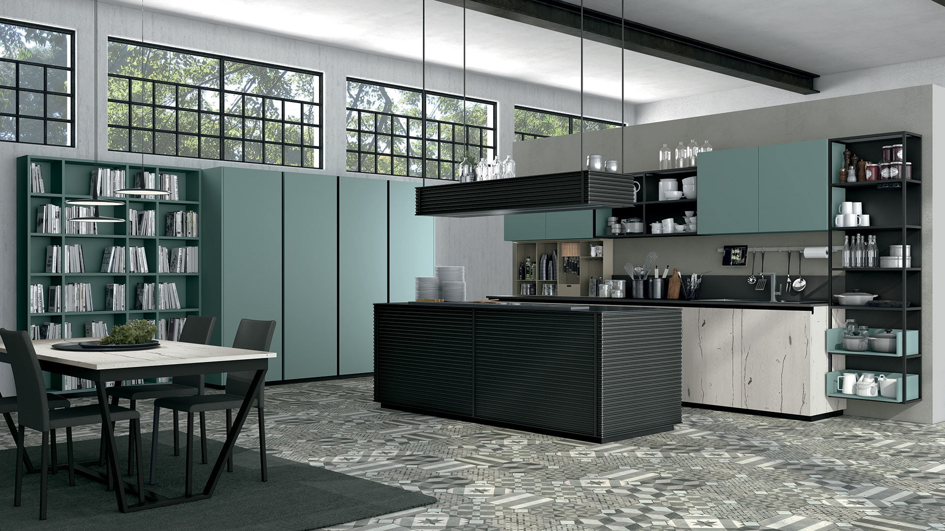 Kitchen without handles Lube Cucine Oltre