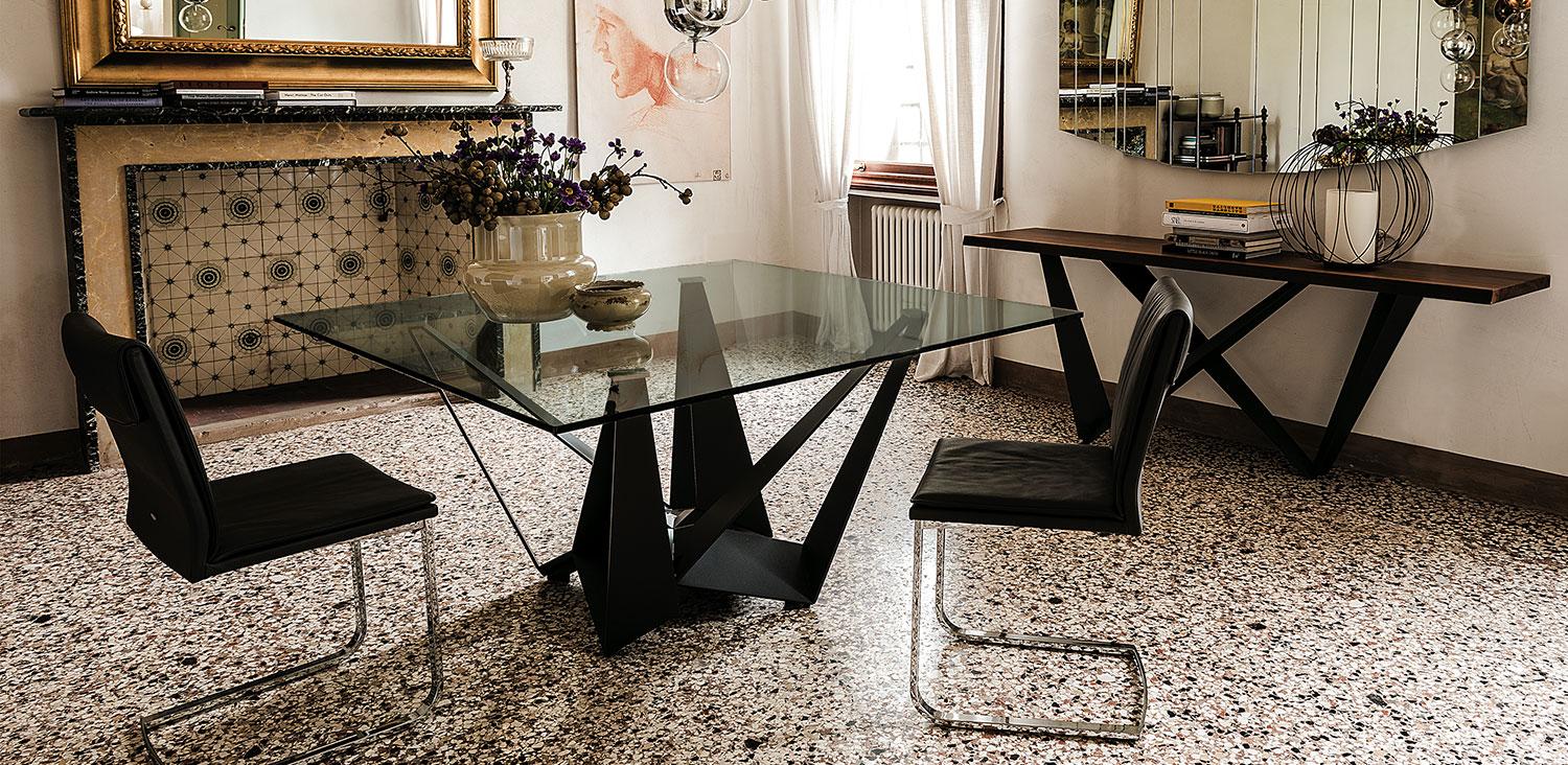 Rectangular glass table | Skorpio by Cattelan Italia