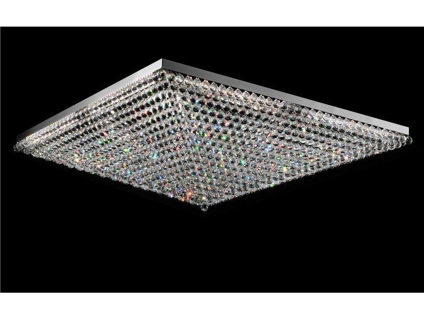 LED metal ceiling light with crystals | Impero & Deco Ve 809 by Masiero