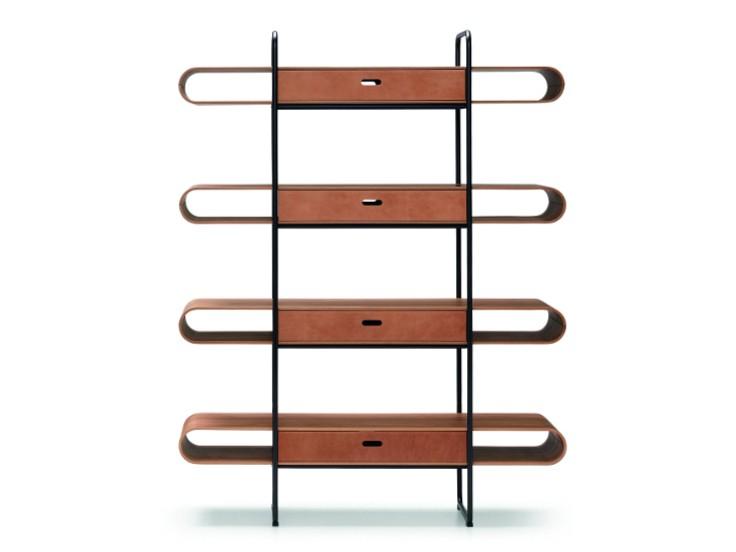 Open wooden bookcase with drawers | Apelle by Midj