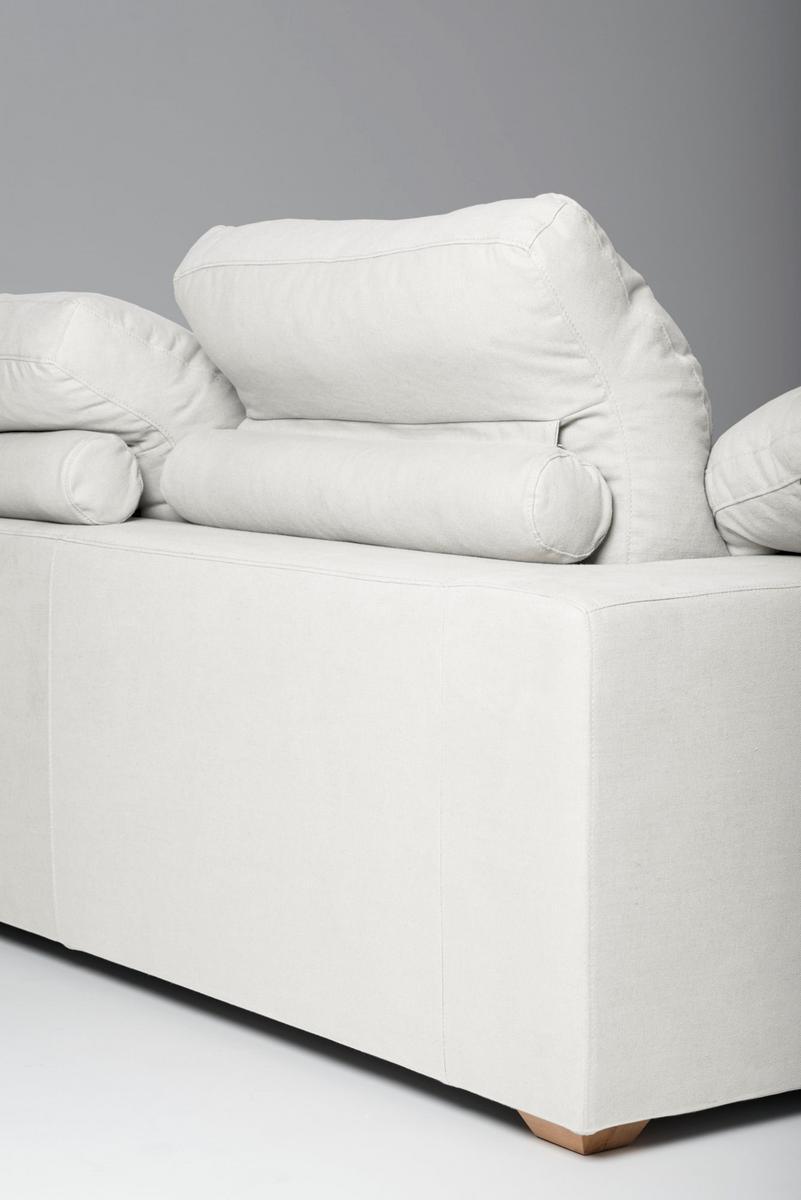 Sectional 4 seater linen sofa | Italo by Mantellassi 1926