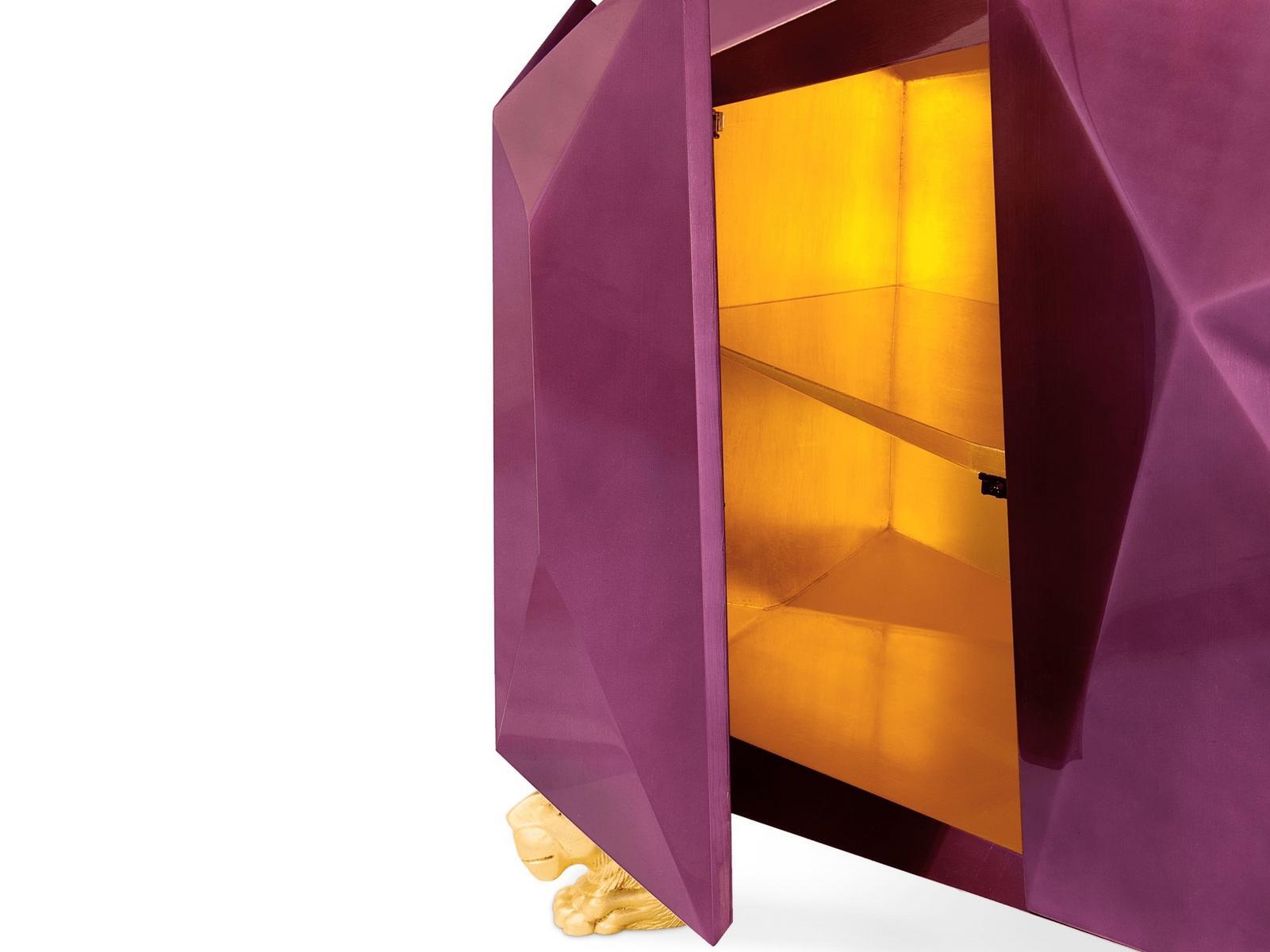 Wooden sideboard with doors | Diamond Amethyst by Boca Do Lobo