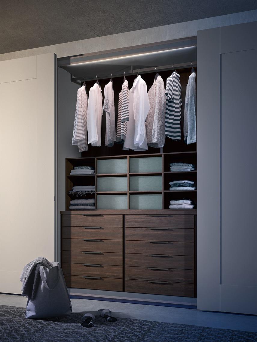 Modular lacquered wardrobe with coplanar doors | Quadra by ALF Dafre