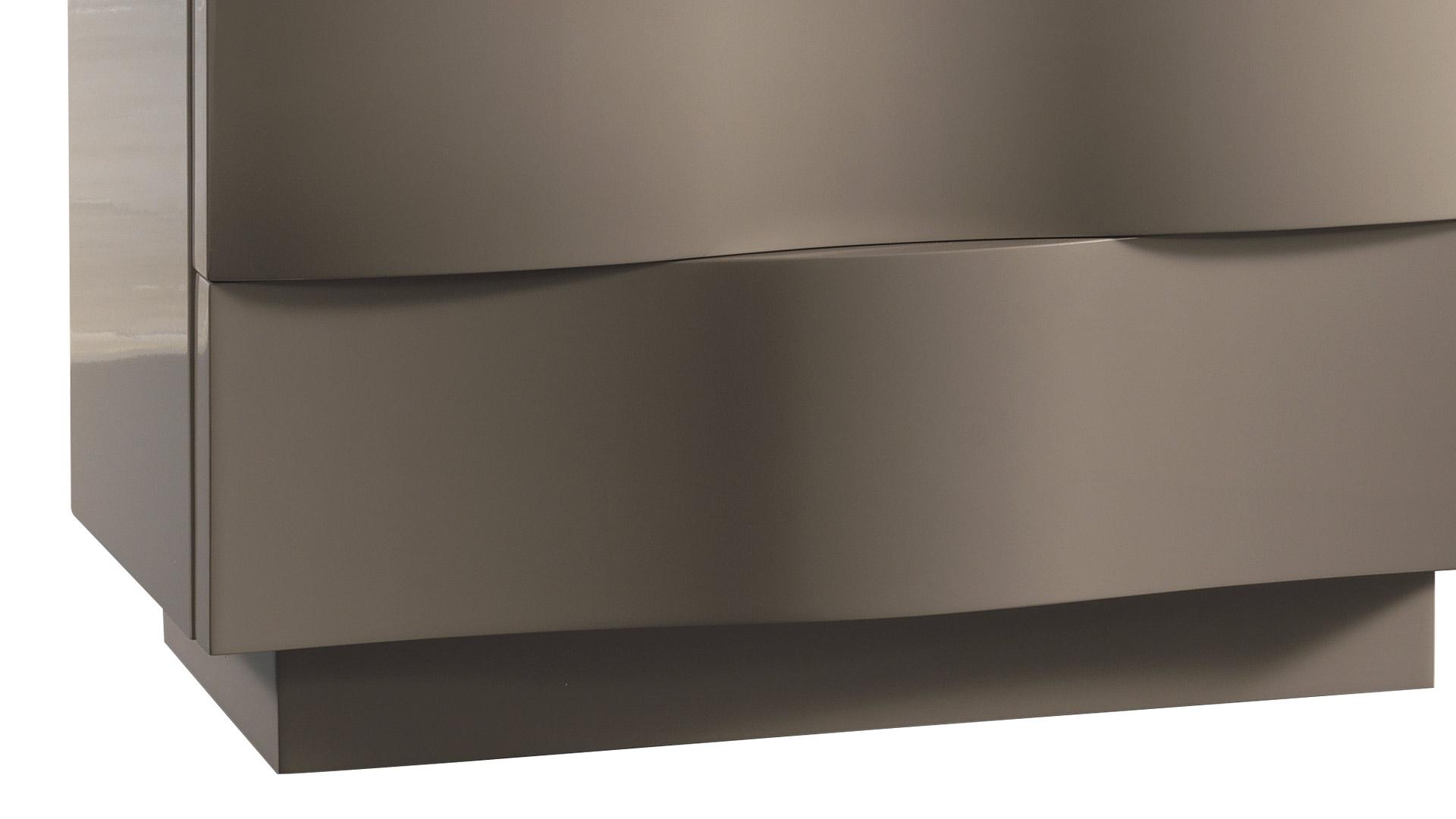 Rectangular wooden bedside table with drawers | Onda by Reflex