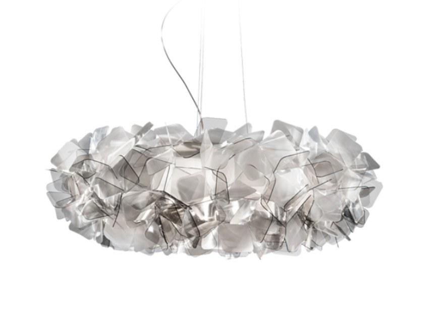 Lentiflex® and Cristalflex Fumé® LED pendant lamp | Clizia Fumè Large by Slamp