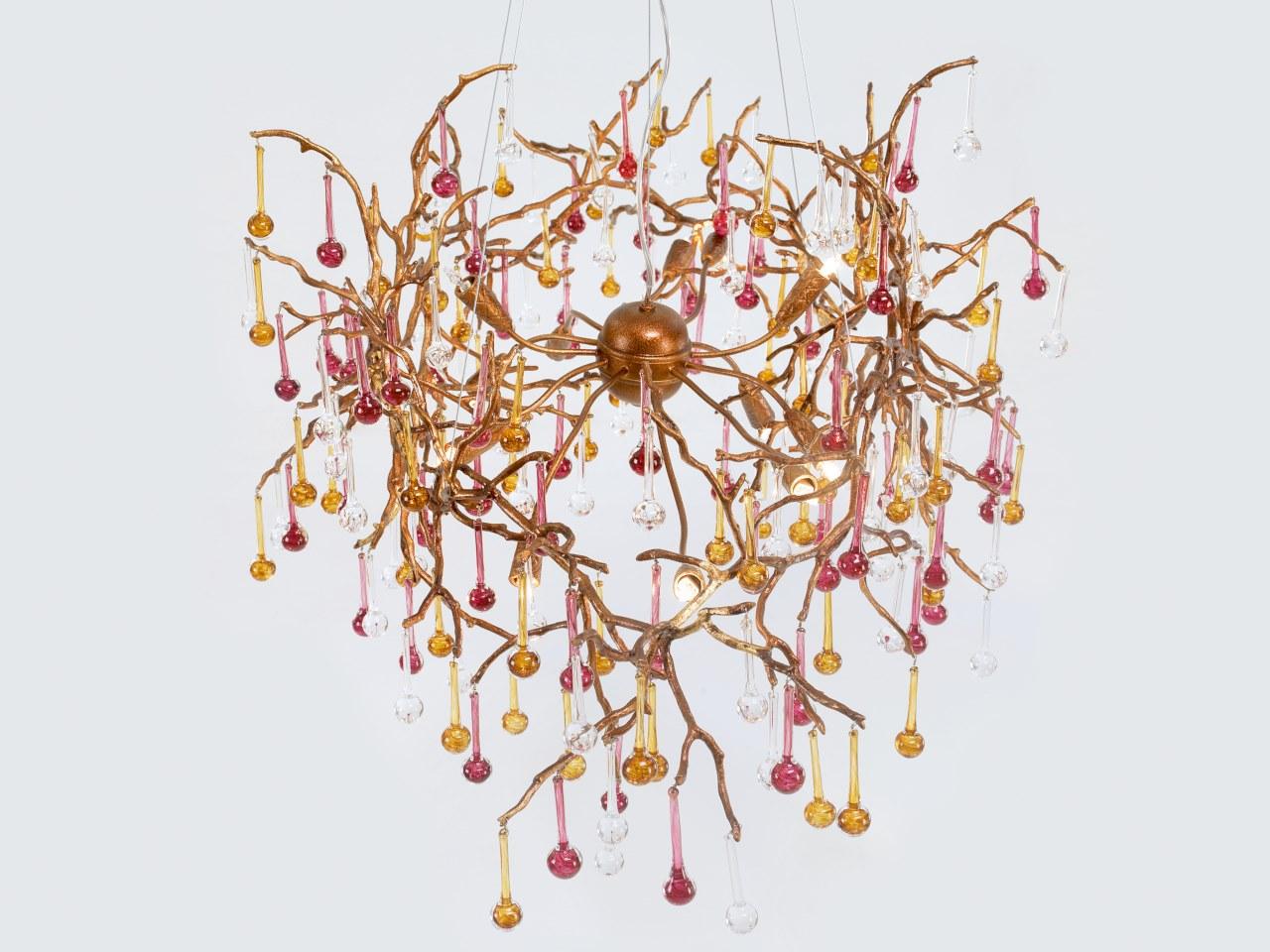 Halogen bronze pendant lamp | Bijout Ct3263/12 by Serip