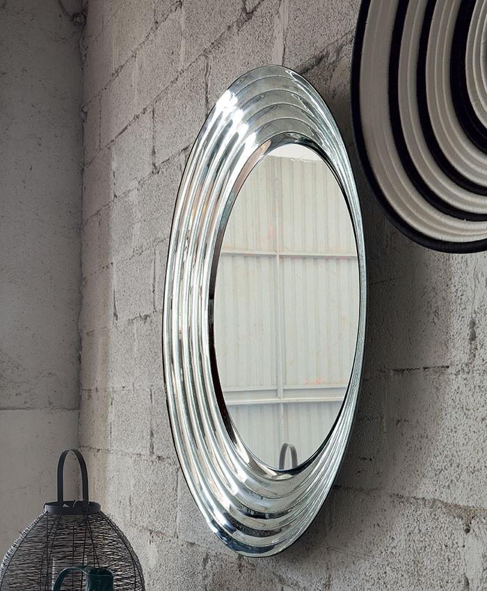 Round framed wall-mounted mirror | Queen by Riflessi