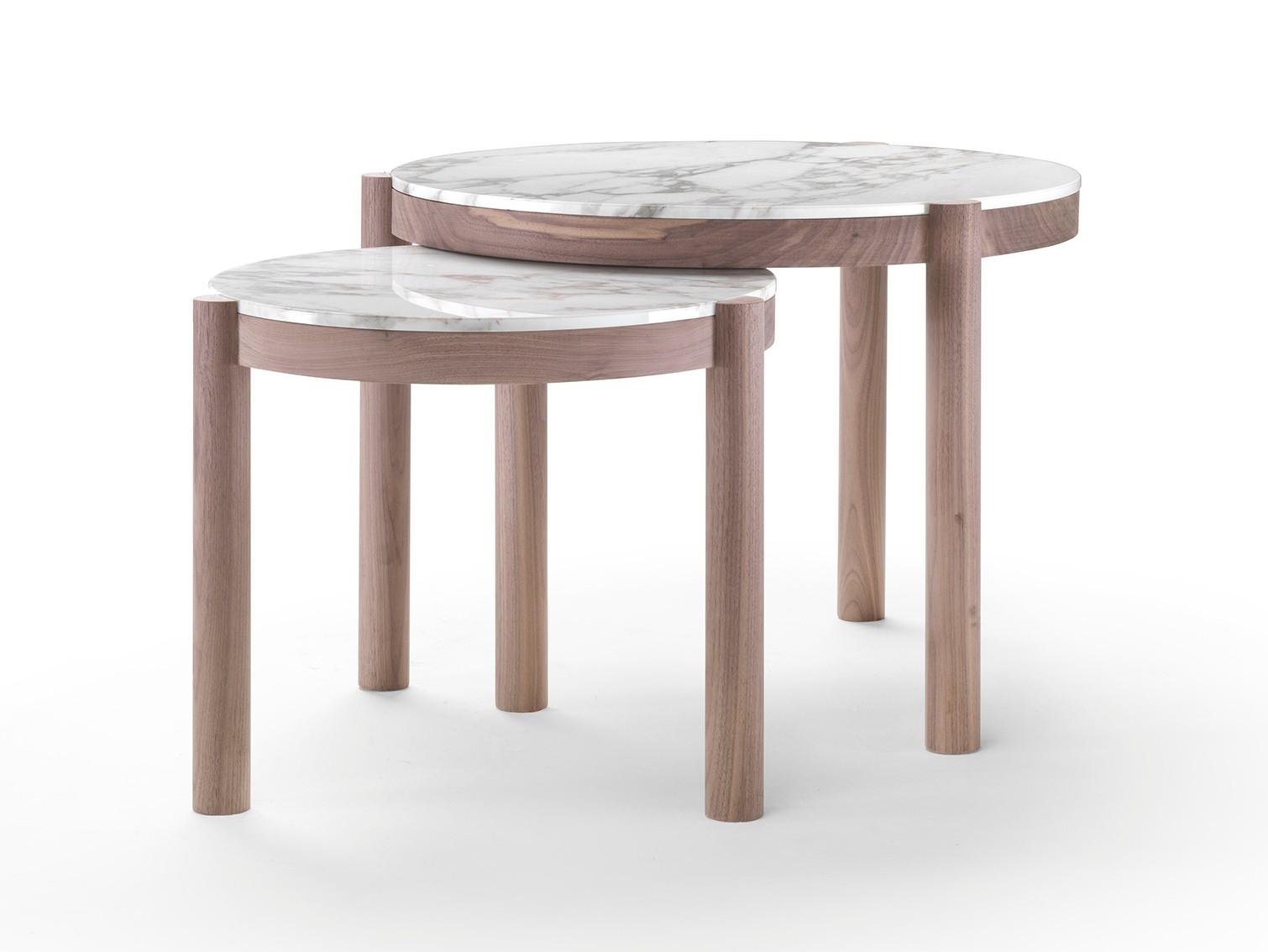 Round marble coffee table | Gustav by Flexform