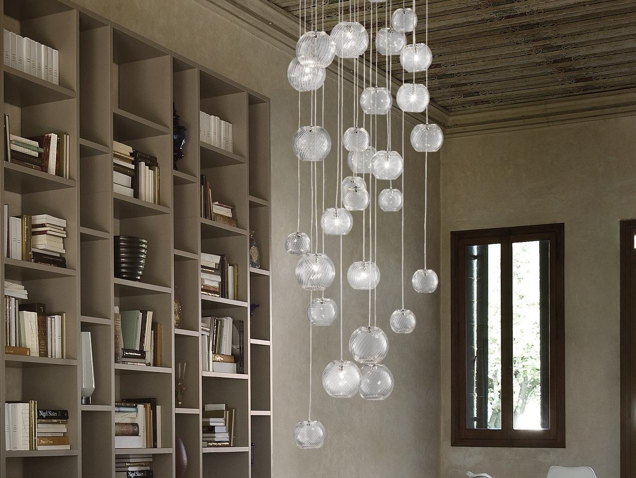 Blown glass pendant lamp | Oto Sp R by Vistosi