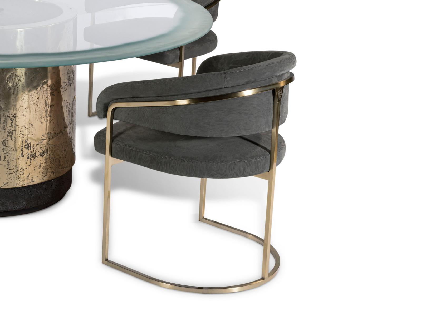 Upholstered leather easy chair with armrests | Clem by Visionnair