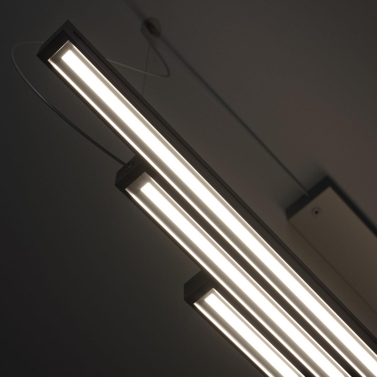 LED Anodized aluminium pendant lamp | Light Glide by Fabbian