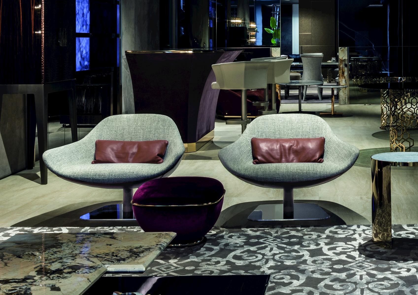 Nabuk armchair | Meredith by Longhi