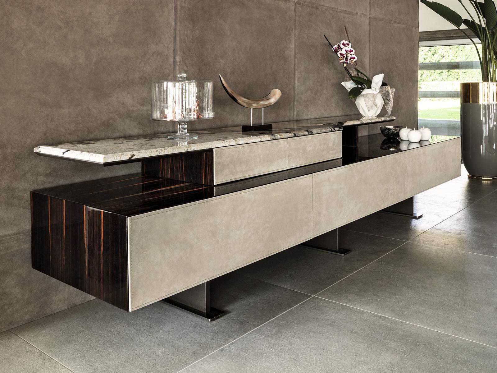 Modular metal sideboard with drawers | Neptune by Longhi