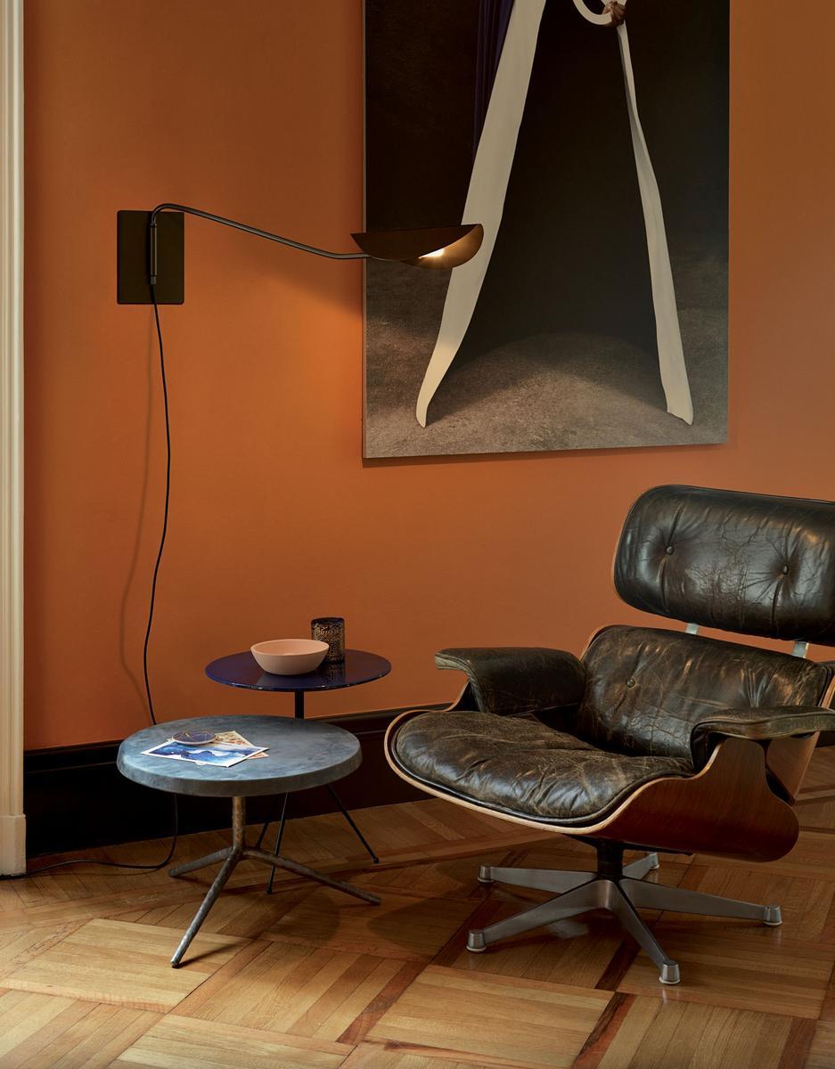 Metal wall lamp with fixed arm | Plume 158-159 by Oluce