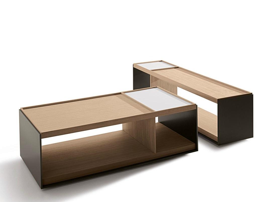 Low rectangular wooden coffee table | Surface by B&B Italia