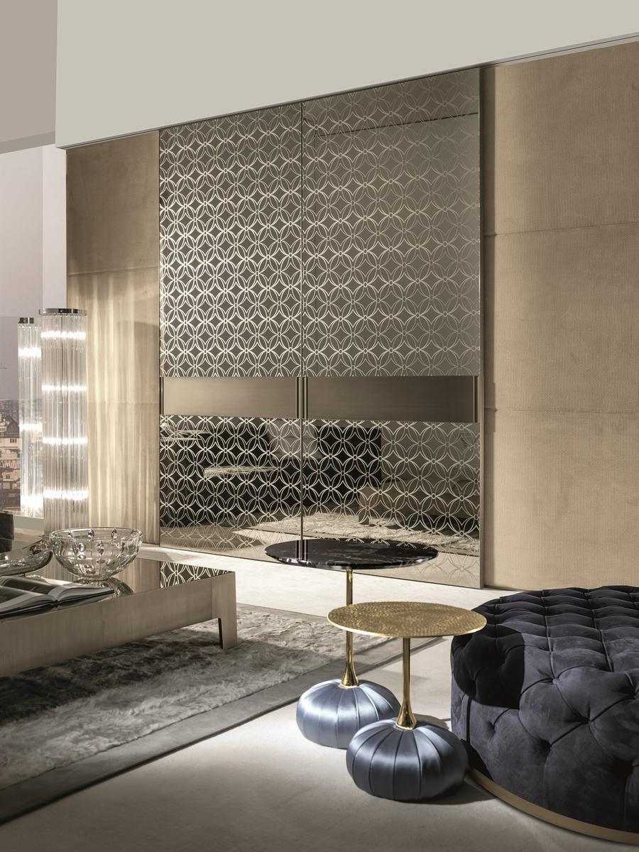 Round nabuk pouf | Milton by Longhi