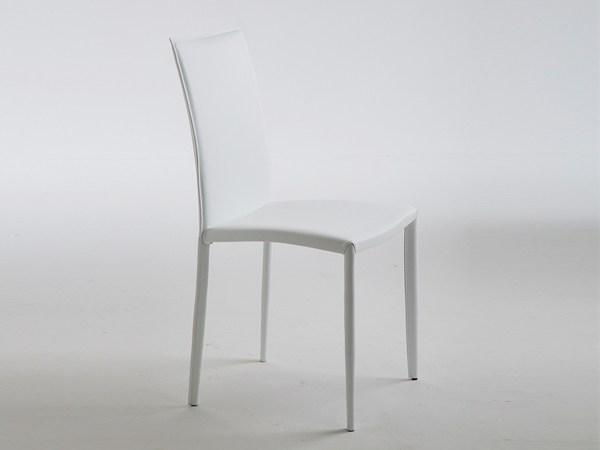 Tanned leather restaurant chair | Sara by Riflessi