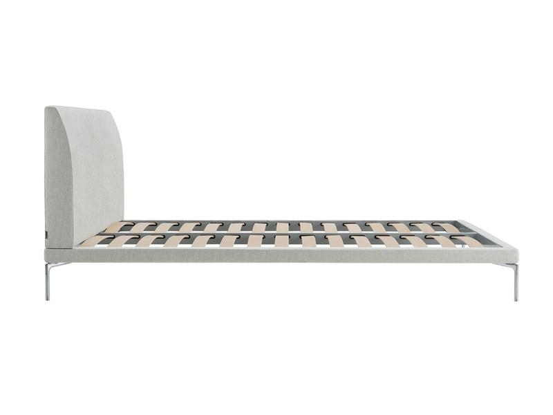 Double bed with upholstered headboard | Talamo 1883/1884 by Zanotta