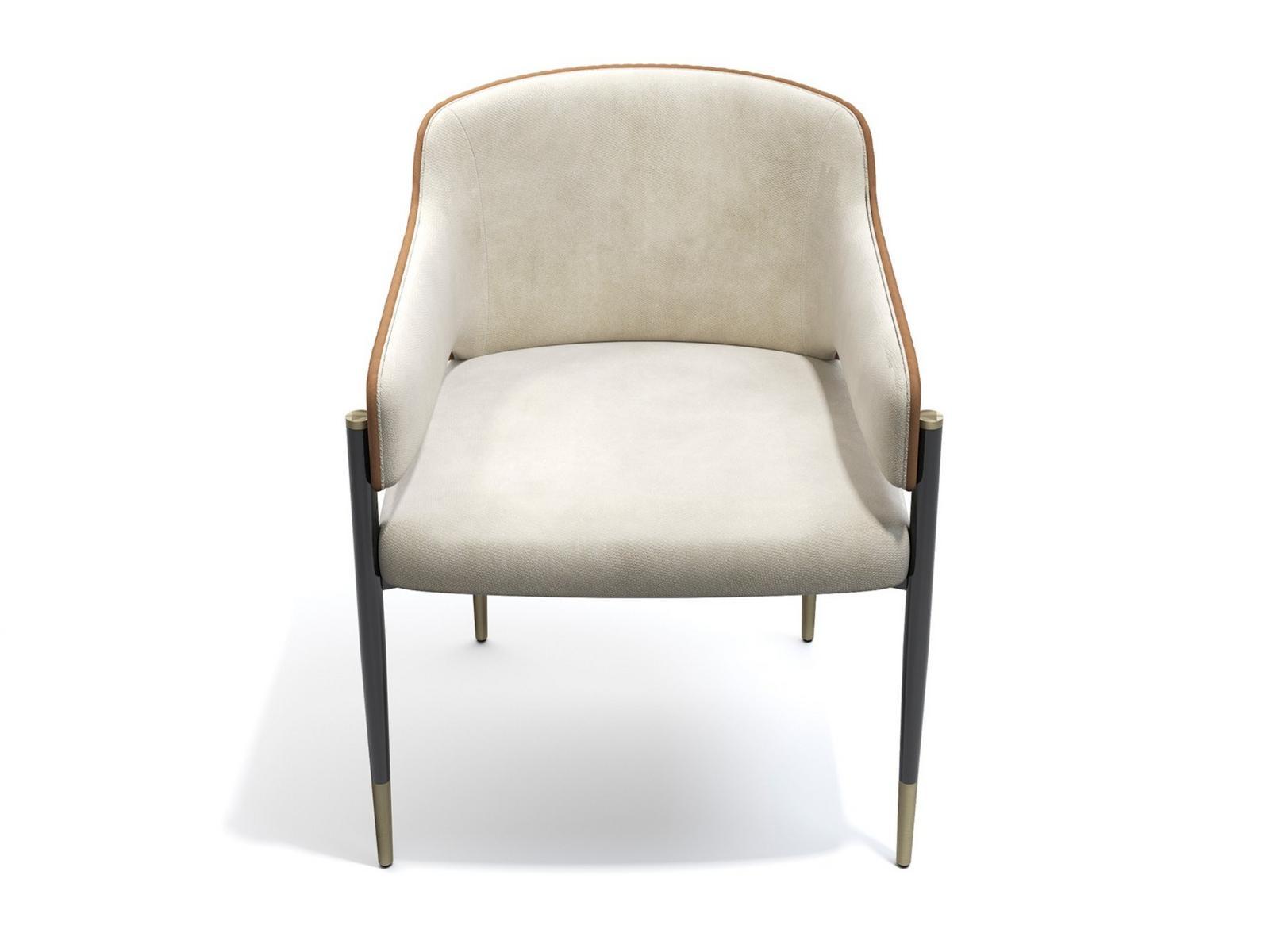Upholstered fabric chair with armrests | Giuliette by Capital Collection