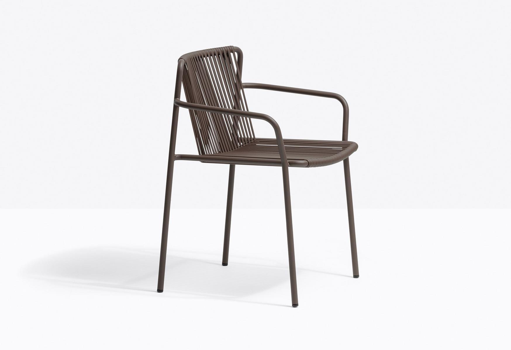 Powder coated steel garden chair | Tribeca 3665 by Pedrali