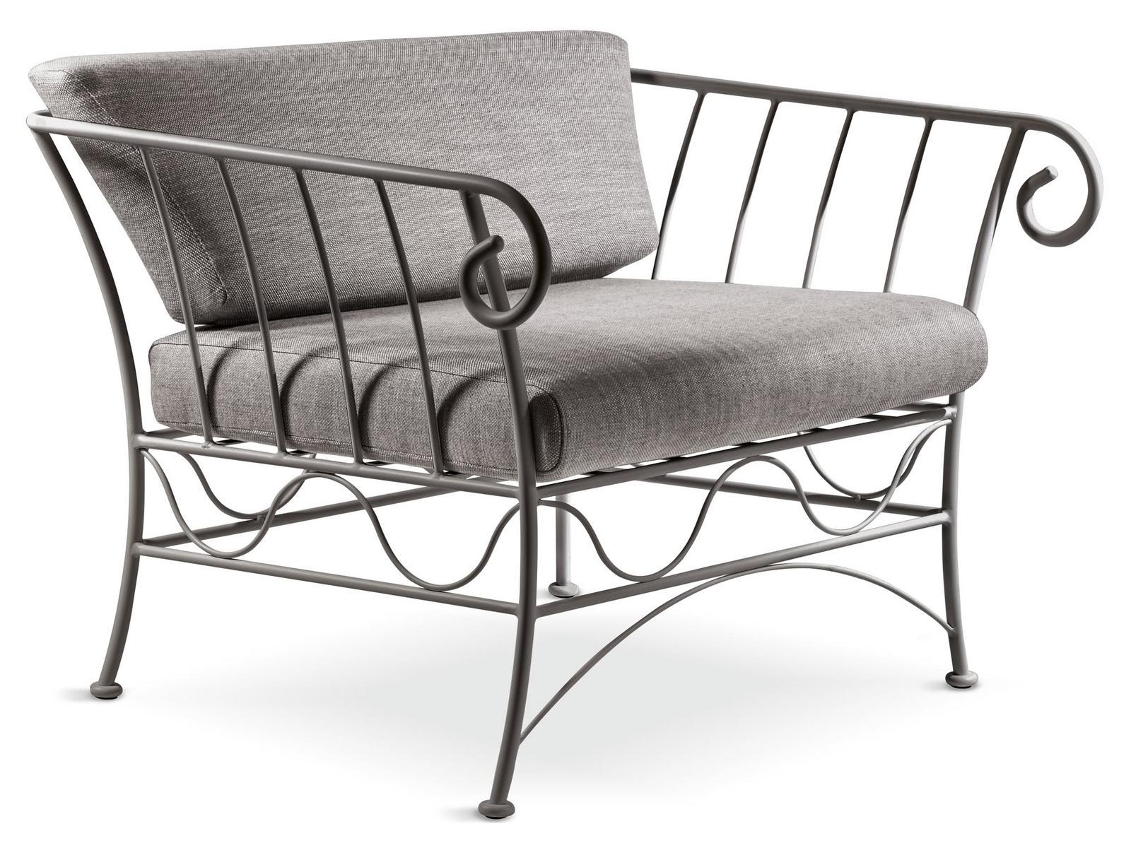 Metal garden armchair with armrests | Bahamas by Cantori