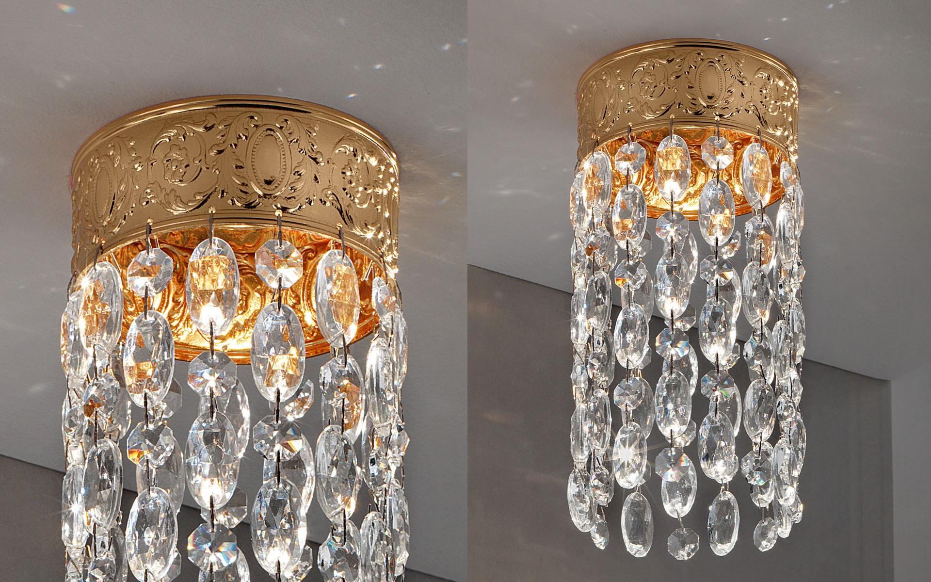 Semi-inset round brass spotlight for false ceiling | Brass & Spots Ve 1107 Mc / Tr by Masiero