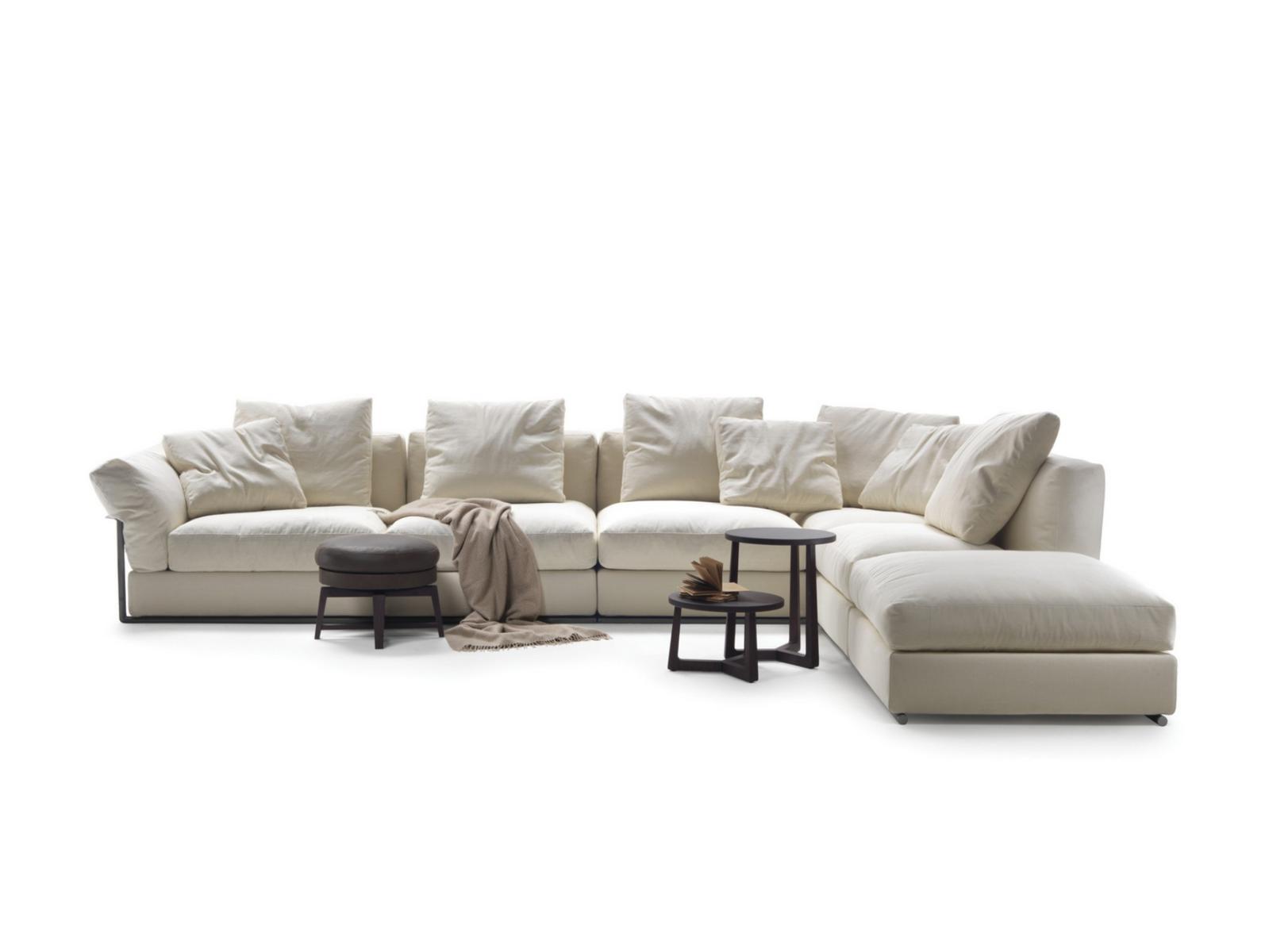 Sectional fabric sofa | Zeno by Flexform