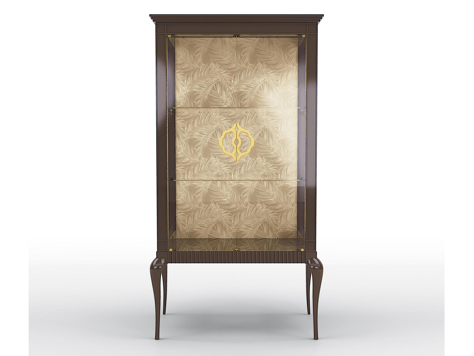 Solid wood display cabinet with doors | Fritz by Bruno Zampa