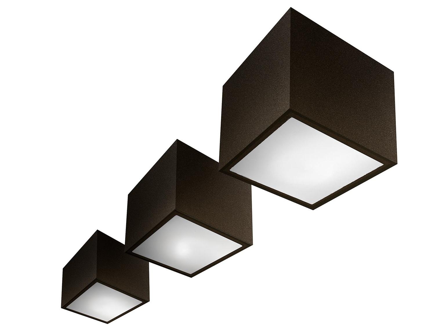 Glass and aluminium wall lamp / ceiling lamp | Three by Panzeri