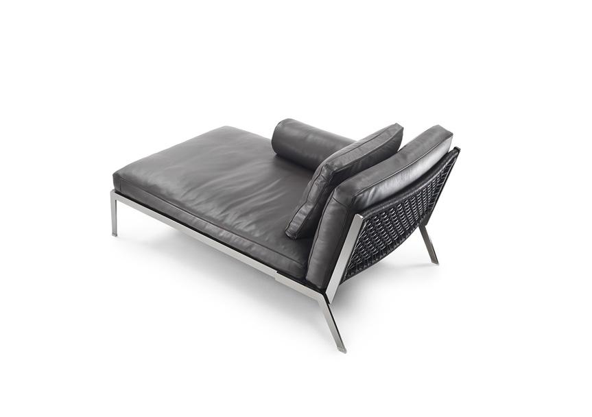 Leather day bed with removable cover | Happy by Flexform