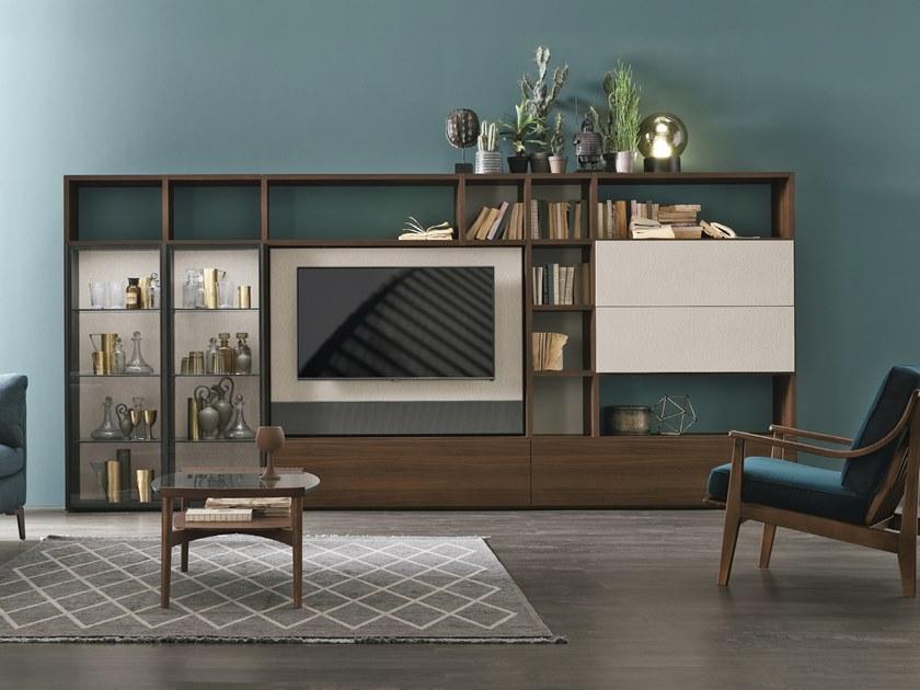 Sectional TV wall system | Unit A117 by Tomasella