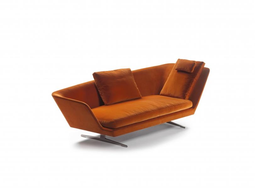 Upholstered fabric day bed | Zeus by Flexform