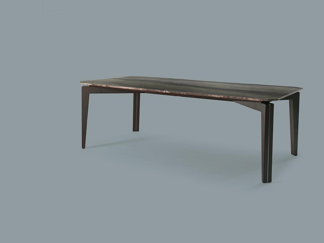 Rectangular marble dining table | Curzio by Borzalino