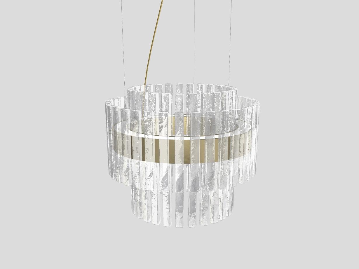 LED glass pendant lamp with dimmer | Vegas S Rd 60 Db by Masiero