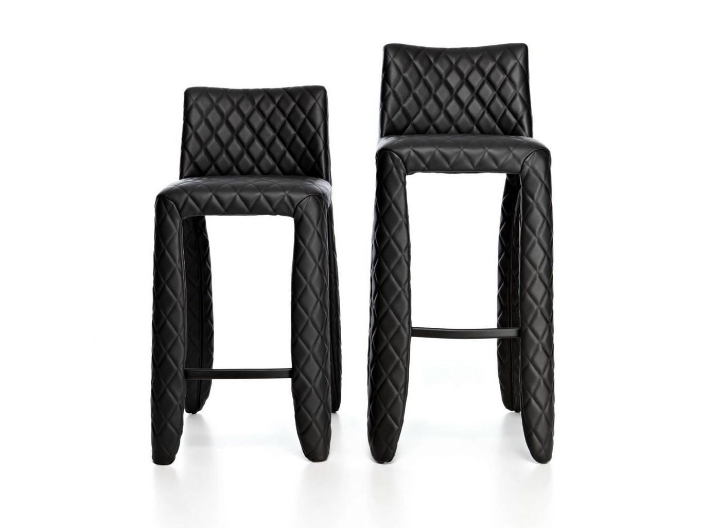 High leather barstool | Monster Bar Stool Diamond by Moooi