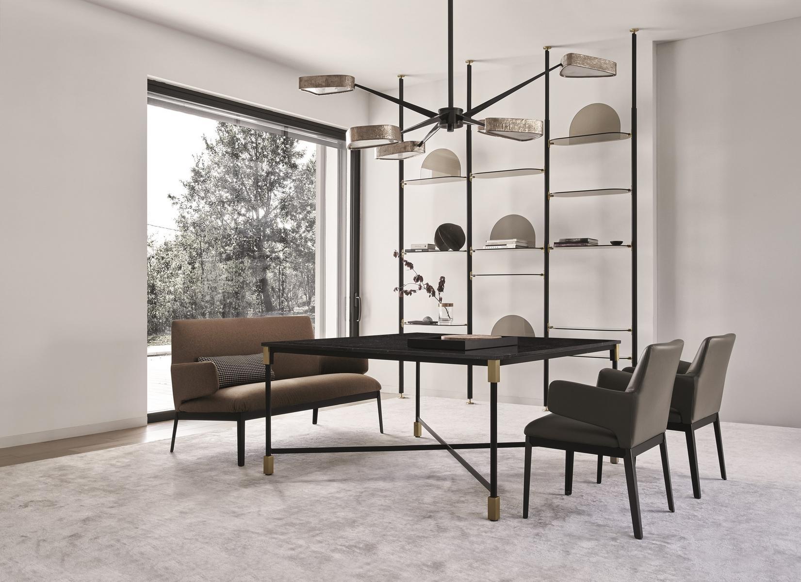 Fabric easy chair with armrests | Hug by Arflex