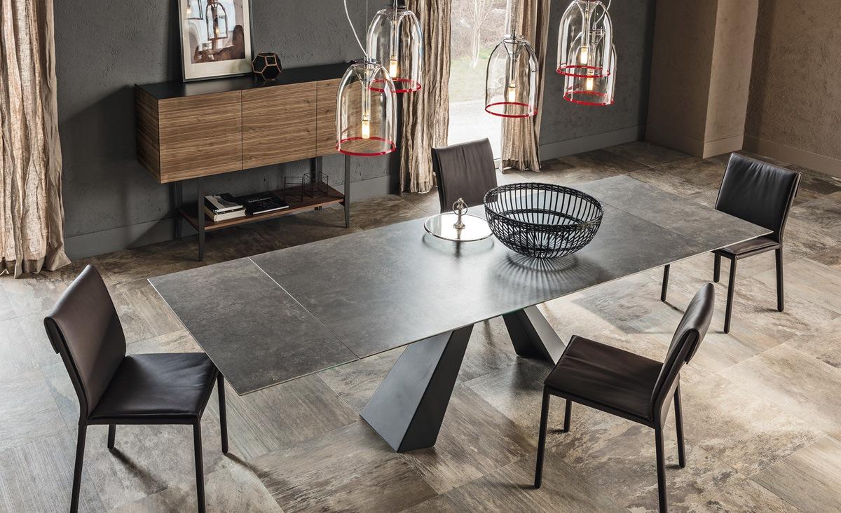 Rectangular metal table | Eliot Keramik Drive by Cattelan Italia