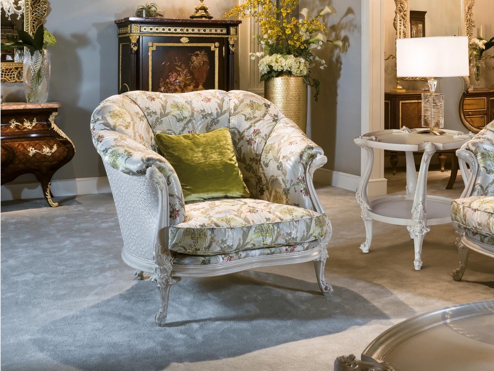 Fabric armchair with armrests | 4960 by Ezio Bellotti