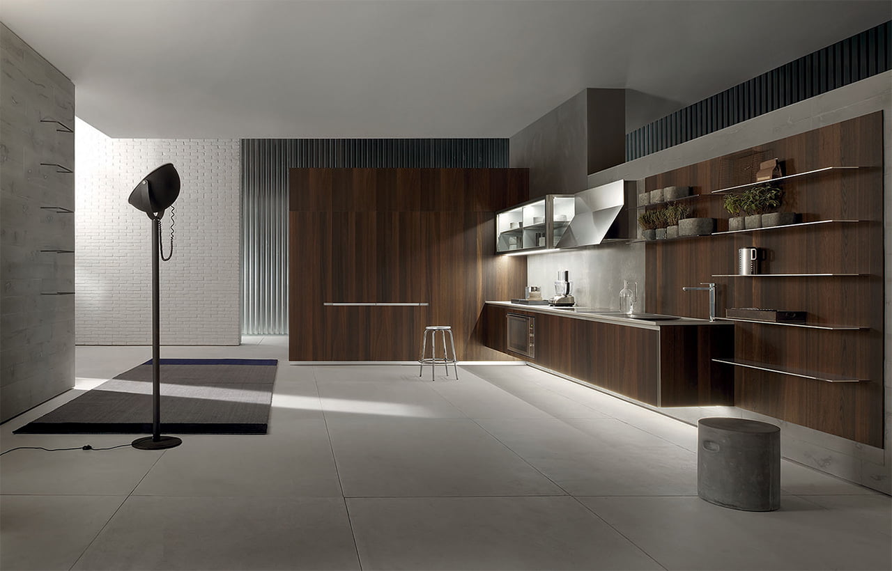 Ceramic kitchen without handles Ernestomeda Icon