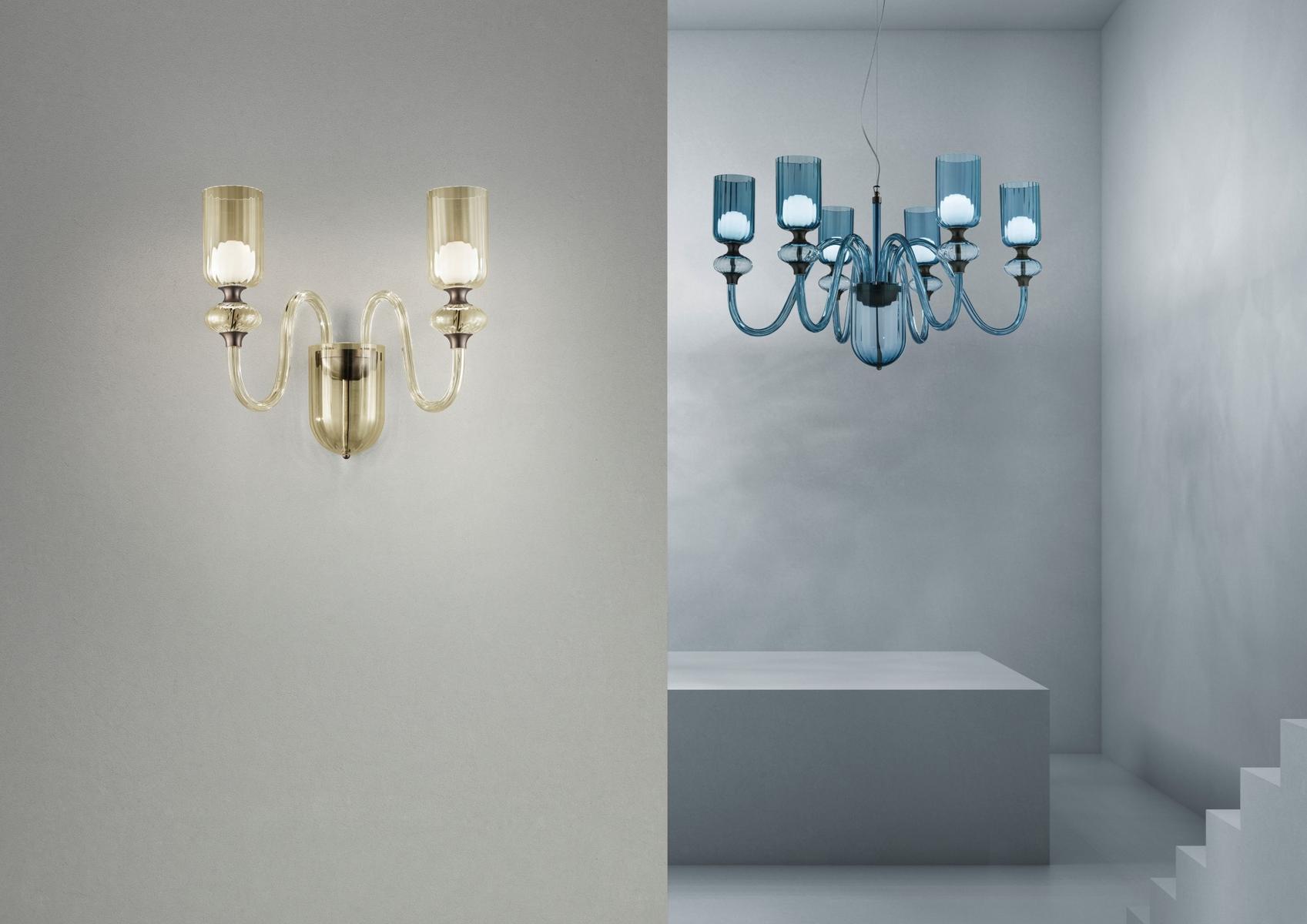 Blown glass chandelier | Candel by Sylcom
