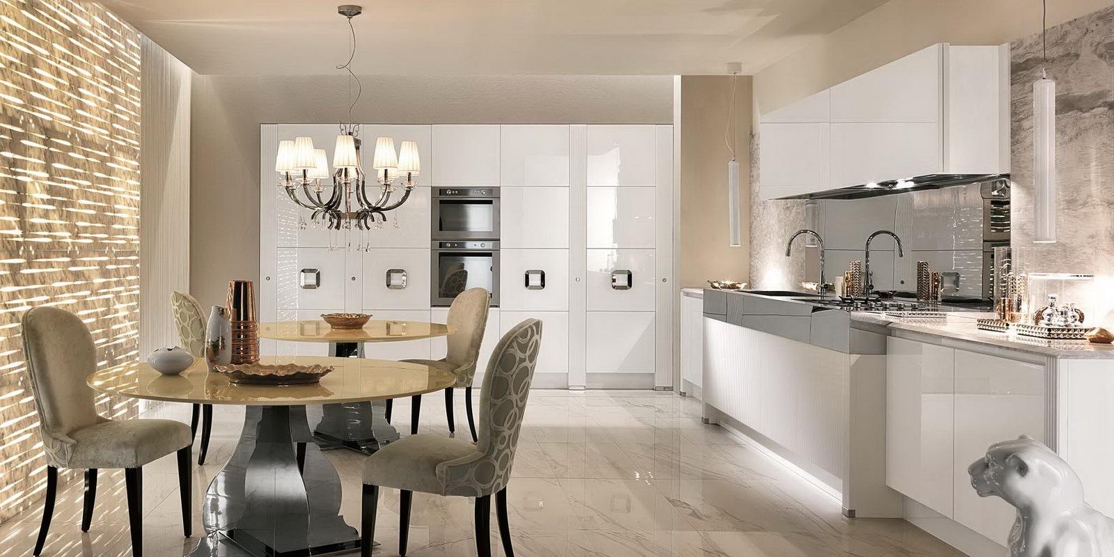 Lacquered kitchen with integrated handles Aster Cucine Luxury Glam