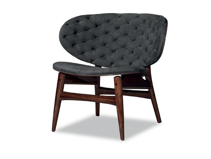 Tufted leather easy chair | Dalma by Baxter