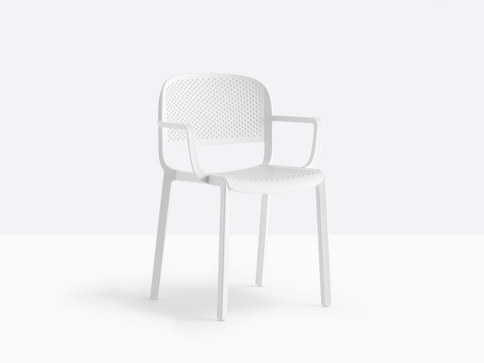 Polypropylene chair with armrests | Dome 266 by Pedrali