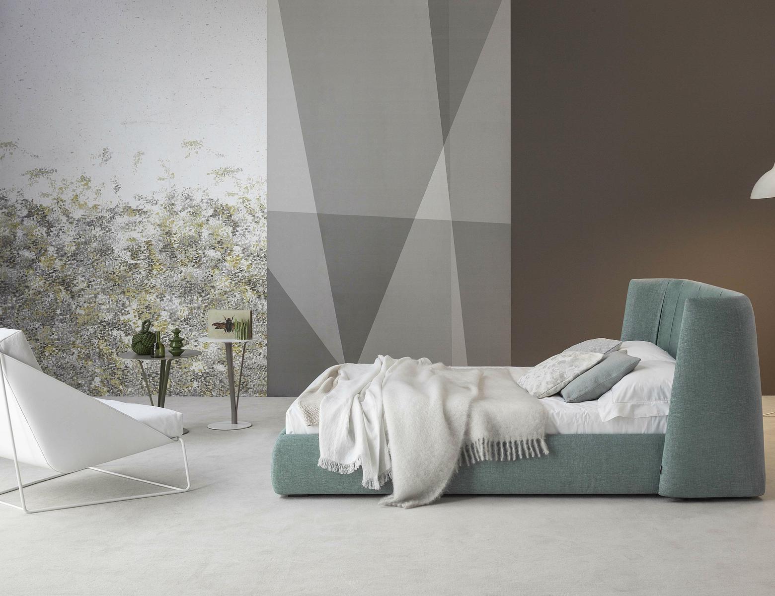 Double bed with upholstered headboard | Basket by Bonaldo