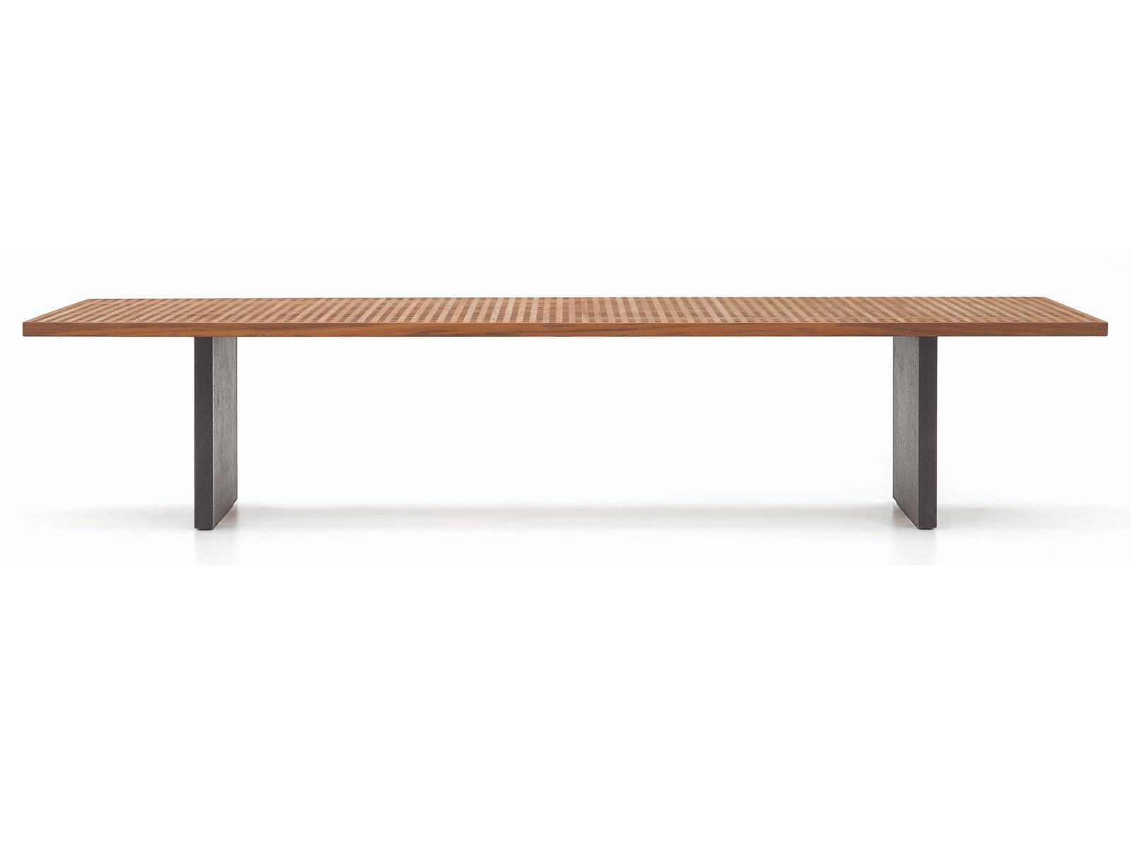 Rectangular teak garden table | Quadrado by Minotti
