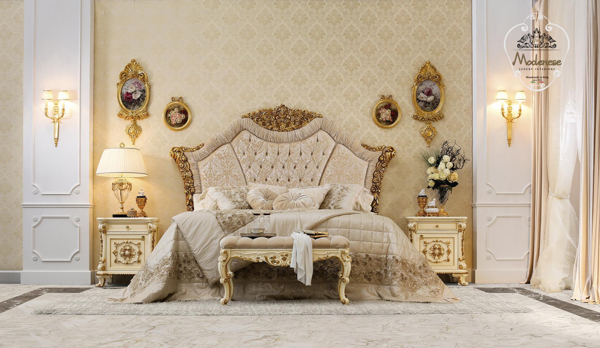 Upholstered fabric bench | 14534 by Modenese Gastone